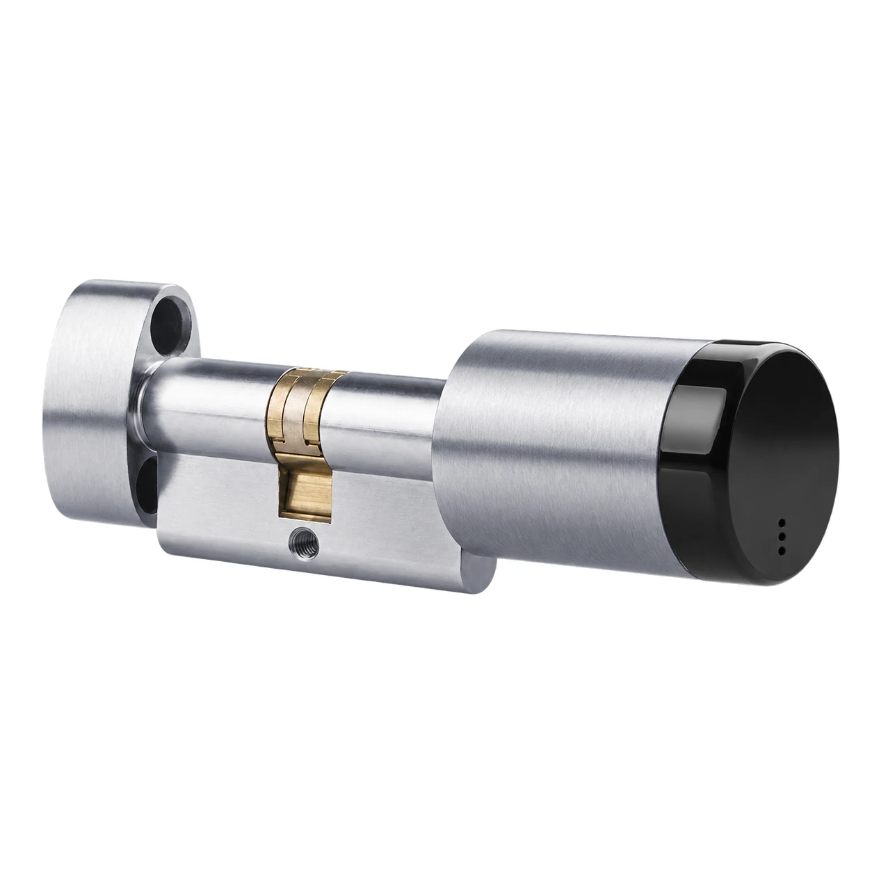 SMARTair E-Cylinder UoC DIN - Dobbel m/knop Rustfri/Sort +0+25 MIFARE Rustfrit look produktbillede til SMARTair adgangskontrol