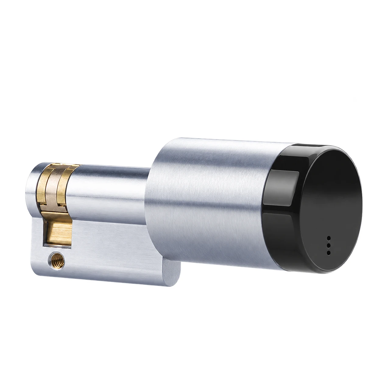 SMARTair E-Cylinder UoC DIN - Enkel Rustfri/Sort +10 MIFARE Rustfrit look produktbillede til SMARTair adgangskontrol