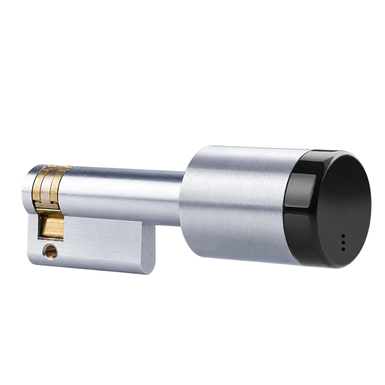 SMARTair E-Cylinder UoC DIN - Enkel Rustfri/Sort +20 MIFARE Rustfrit look produktbillede til SMARTair adgangskontrol
