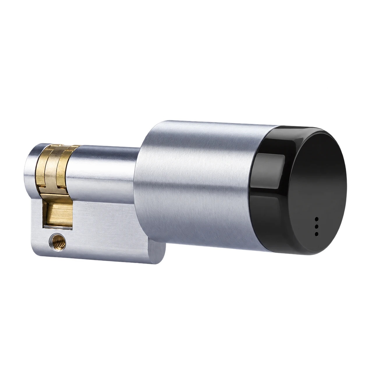 SMARTair E-Cylinder UoC BLE DIN - Rustfri/Sort +0 MIFARE Rustfrit look produktbillede til SMARTair adgangskontrol