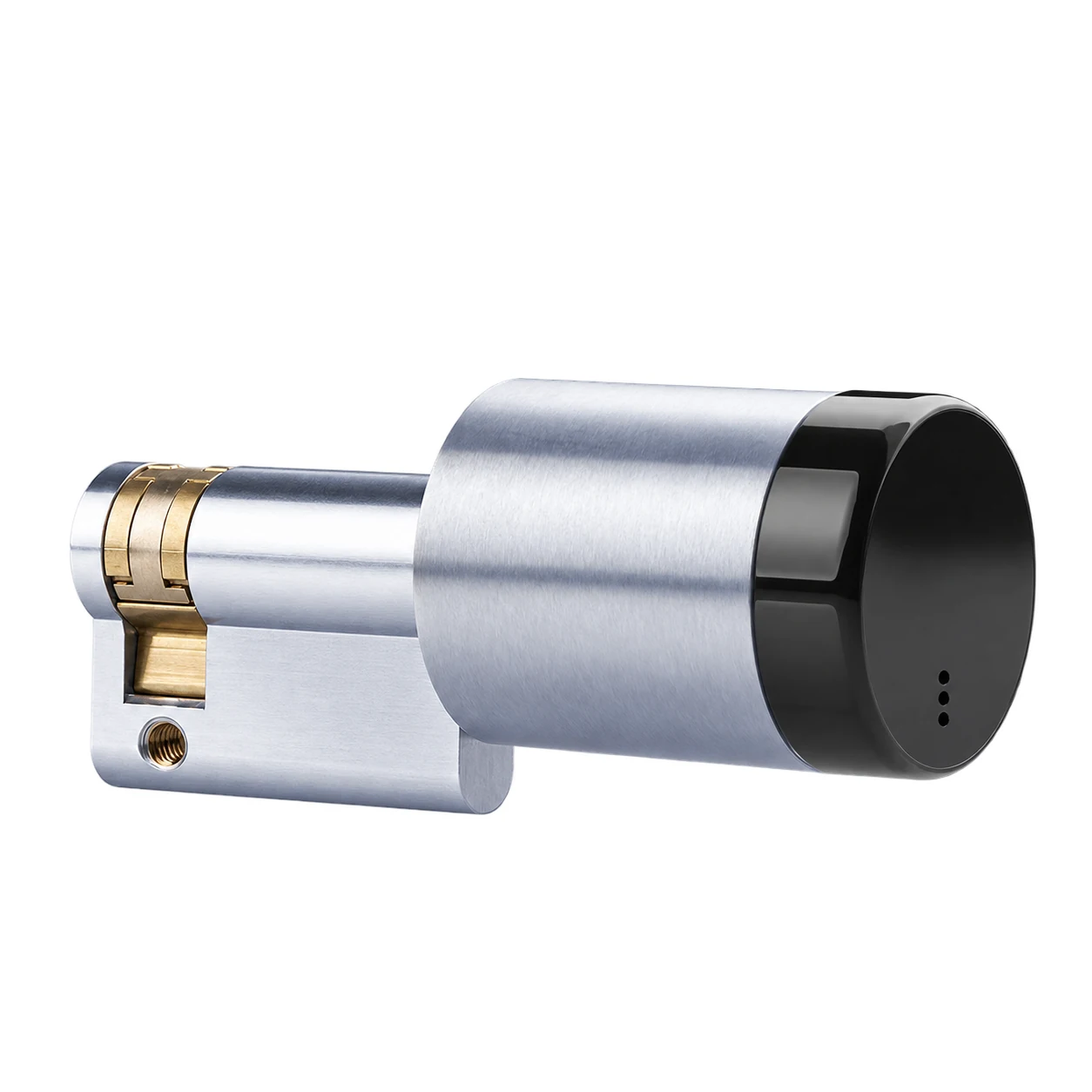 SMARTair E-Cylinder PWO DIN - Enkel Rustfri/Sort +0 MIFARE Rustfrit look produktbillede til SMARTair adgangskontrol