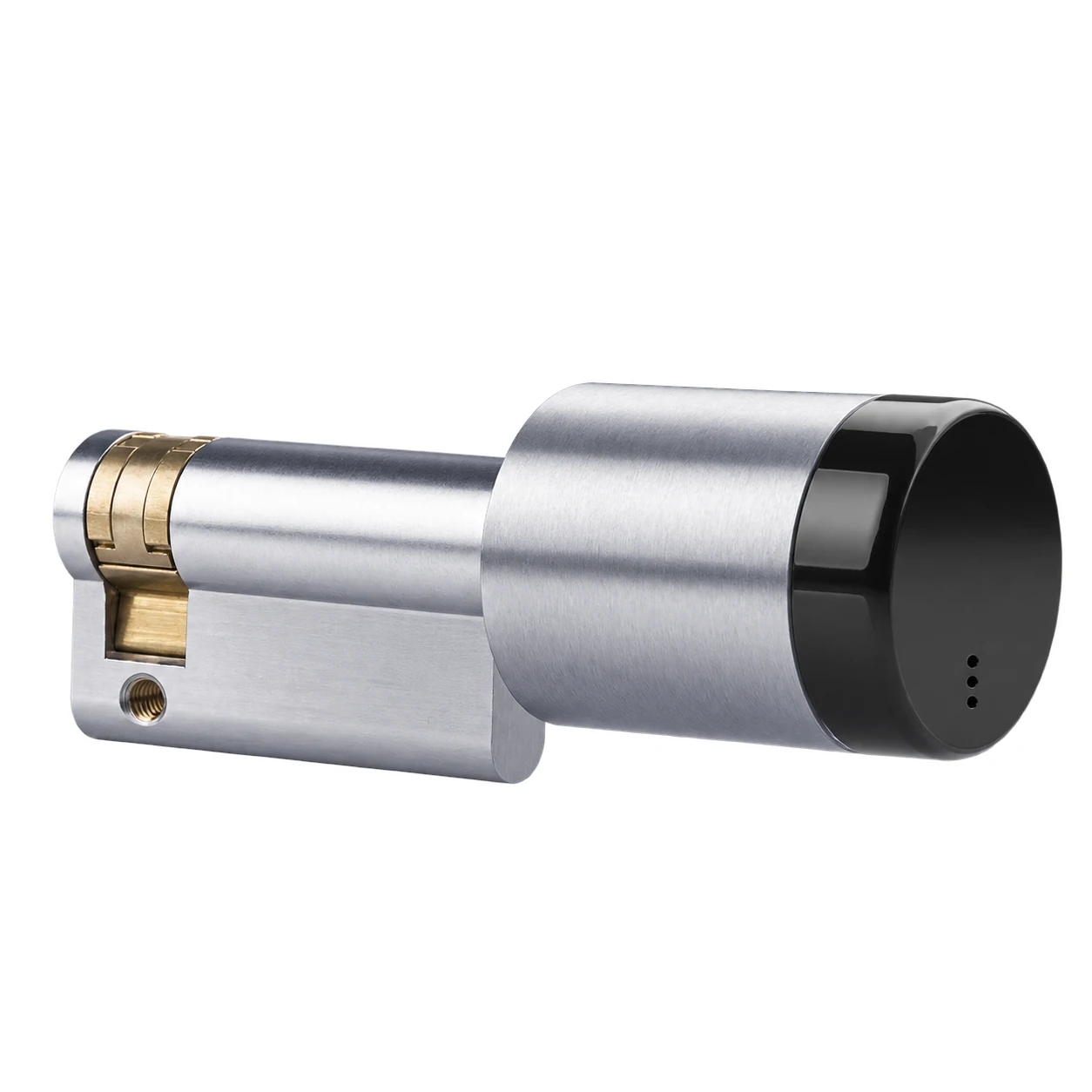 SMARTair E-Cylinder PWO DIN - Enkel Rustfri/Sort +20 MIFARE Rustfrit look produktbillede til SMARTair adgangskontrol