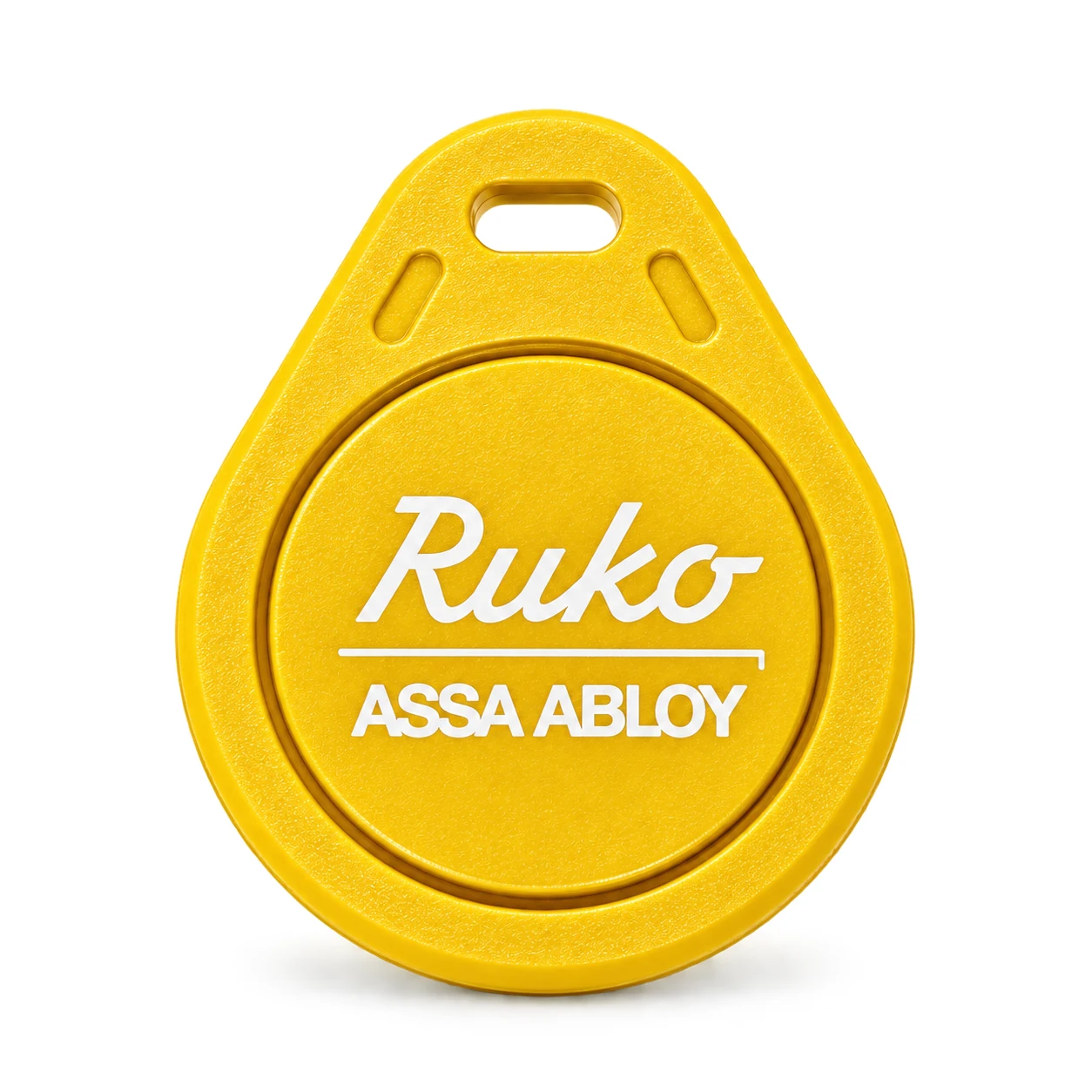 Nøglebrik med logo Ruko ASSA ABLOY - Desfire ev3 4K Gul produktbillede til SMARTair adgangskontrol