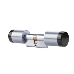 SMARTair E-Cylinder UoC DIN - Dobbel Rustfri/Sort +0+0 MIFARE Rustfrit look produktbillede til SMARTair adgangskontrol